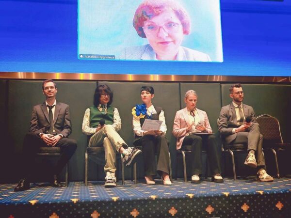 photo_2025-08-06_17-33-08 Panel of speakers during the Osteoporosis & Sarcopenia Symposium, joined virtually by Prof. Dr. Nataliia Grygorieva from Ukraine.