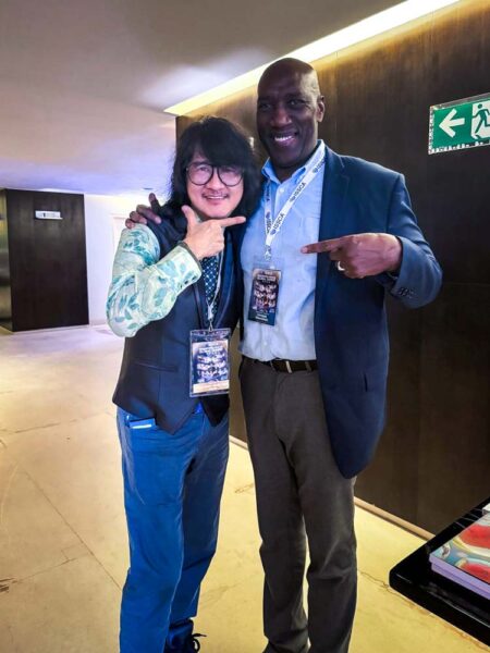 Joaquin Hernandez
🤝 “Hi Doctor, Your Presentation Was Great!”: Prof. Mike Chan and Joaquin Hernandez share a lighthearted moment, reflecting the positive energy and feedback from participants.