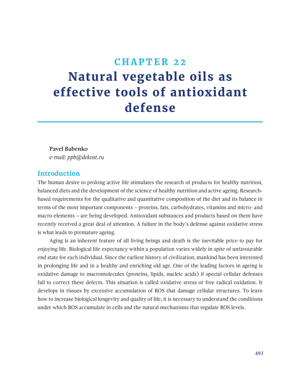 Chapter 22: Natural vegetable oils as effective tools of antioxidant defense