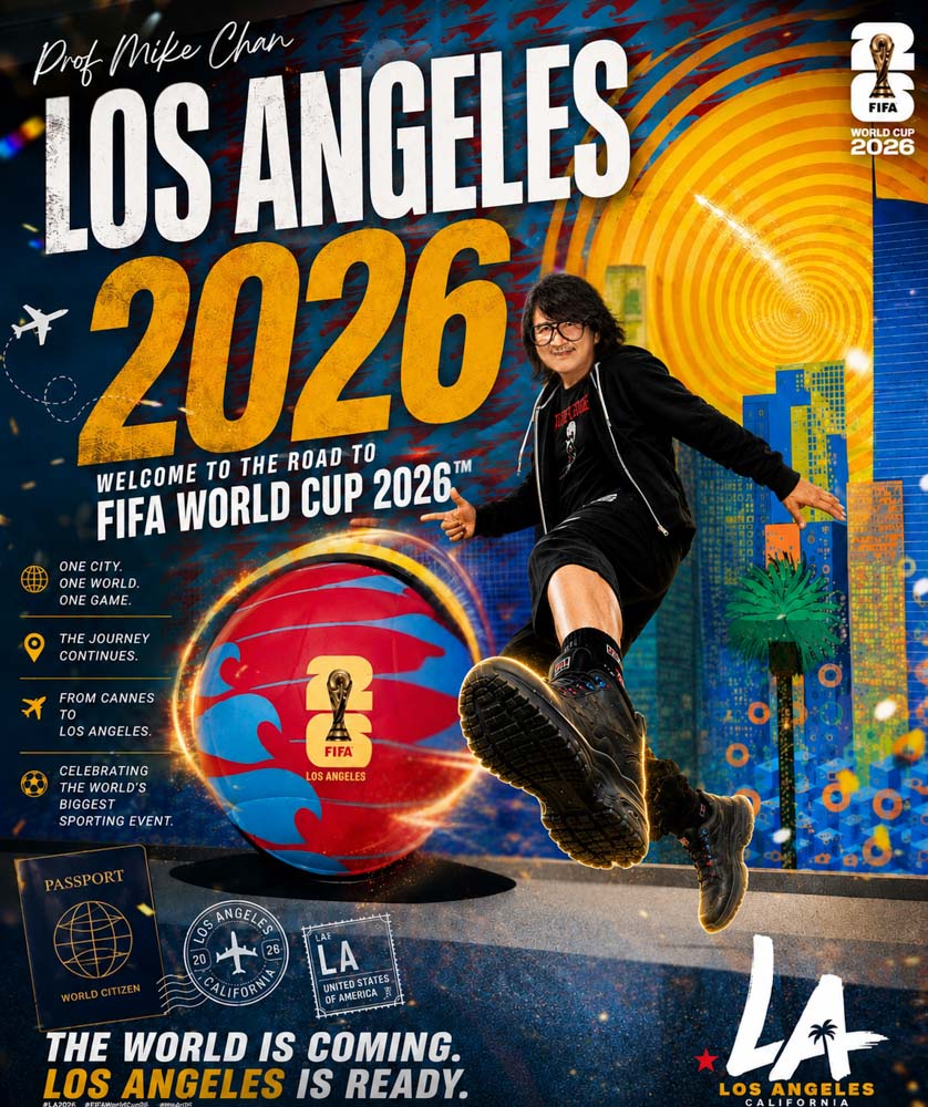 From Red Carpets to Football Fever Prof. Mike Chan Arrives in Los Angeles as World Cup 2026 Excitement Builds