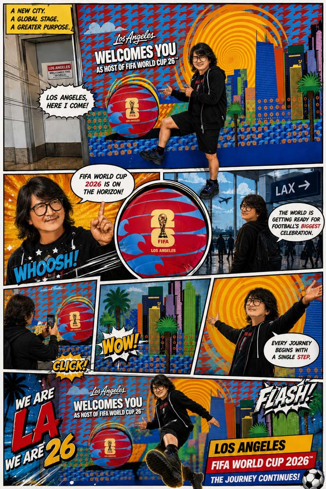 Prof Mike Chan in LA Comic Illustration
