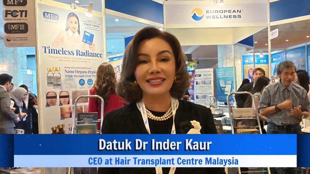 Datuk Dr. Inder Kaur interview at the European Wellness booth